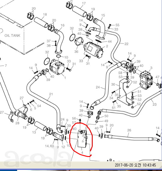 Клапан разгрузочный 420-00522 на Doosan Mega 400-V