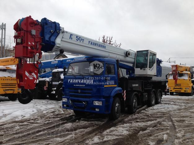 КС-65713-1 «Галичанин», г/п 50тон, стрела 34,1м. на базе шасси КамАЗ-65201 (8х4) Евро-3